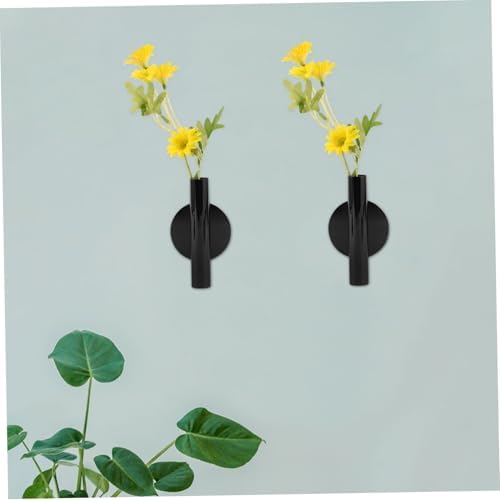 Zerodeko 2pcs Wall-Mounted Metal Flower Vase Tubes for Home Decor