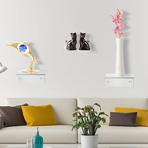 Juexica Small Acrylic Floating Shelves for Wall
