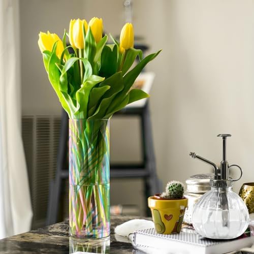 Tropical Plants Plastic Flower Vase for Home Decor