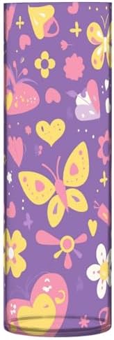 Butterfly Purple Golden Cartoon Plastic Vase 118 x 39 Inch Modern Decor
