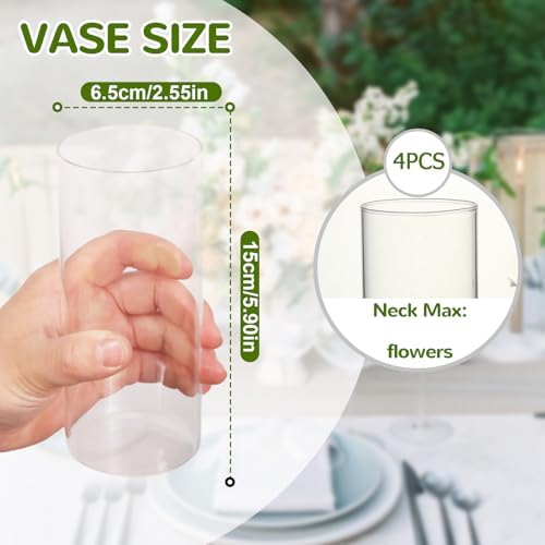 Tall 59 Inch Glass Cylinder Vase for Wedding and Home Decor
