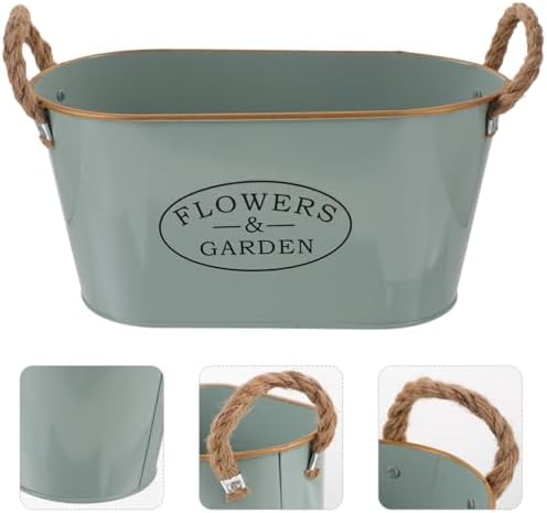 MERRYHAPY Iron Flower Bucket Vintage Decorative Vase