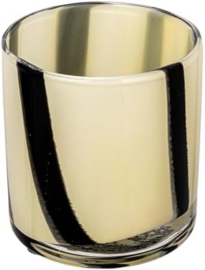 Bloomingville Round Glass Candle Holder Vase with Stripes