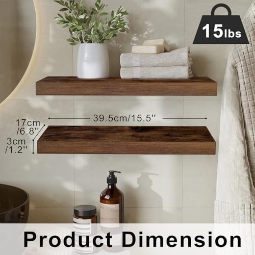 AT-VALY Floating Shelves Set of 3 Wall Decor 156 Inch