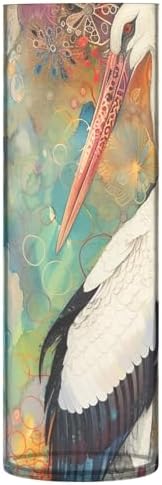 Stork Abstract Watercolor Plastic Candle Holder