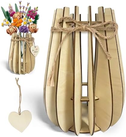 Wooden Vase Kit for LEGO Flowers and Flower Displays