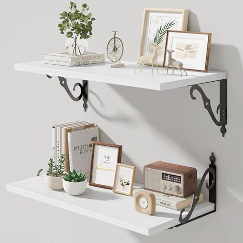 Fun Memories Floating Shelf 24W x 8D White Set of 2