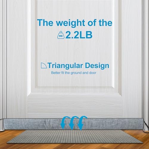 QUOLIX Triangle Door Draft Stopper 32 Inches Gray