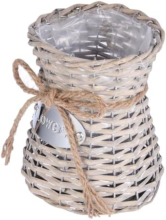 Happyyami Vintage Bamboo Woven Flower Basket for Home Decor