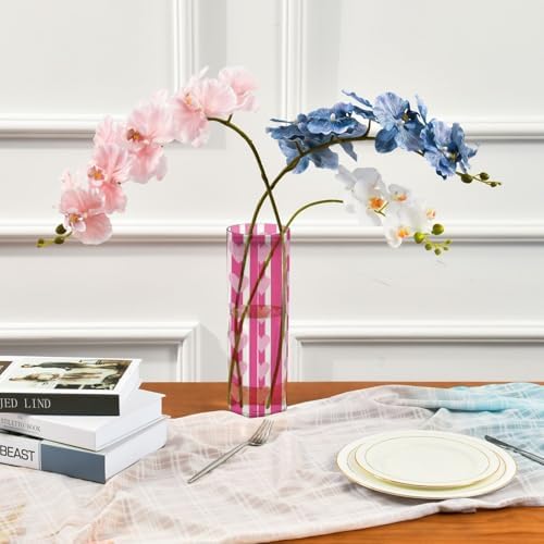 Gradient Peach Heart Plastic Hurricane Candle Holder 118 x 39 Inch Modern Decor