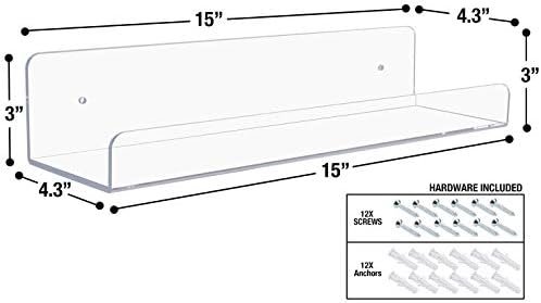 Sorbus Acrylic Floating Shelf Organizer for Home and Decor