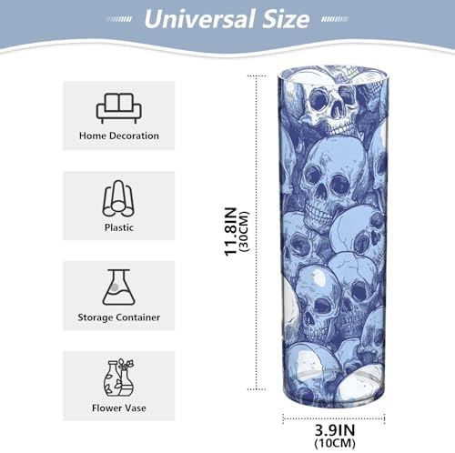Funny Skull Hurricane Floating Candle Holder 118x39 Inch Clear Vase