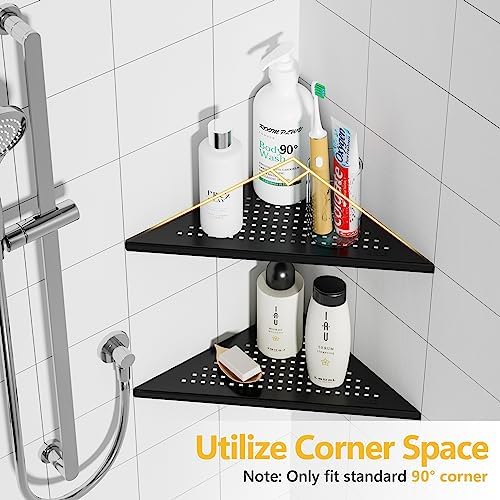 Neodrain 10 Inch Corner Wall Shelf Set of 2 No Drilling