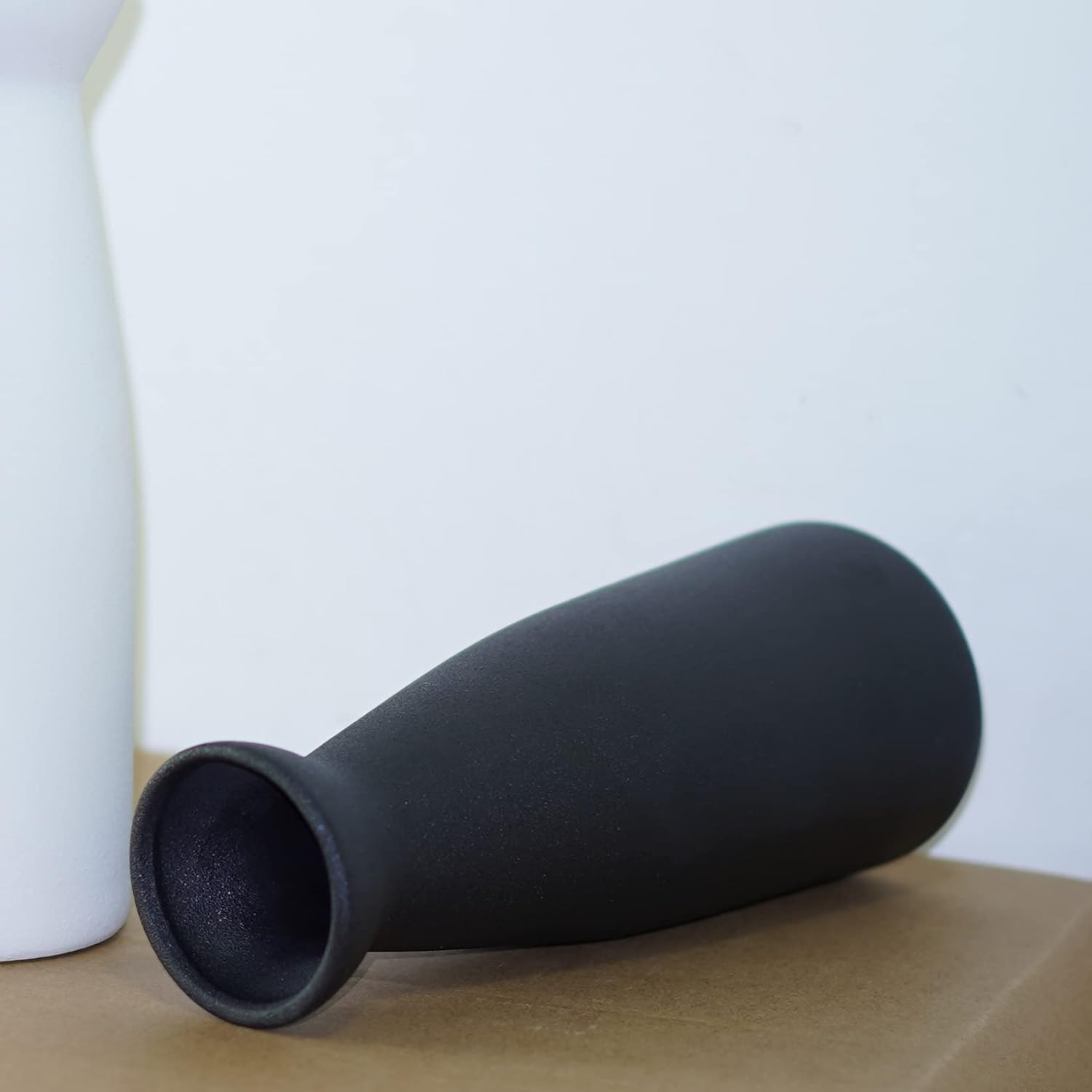 Modern White Ceramic Vase for Pampas Grass