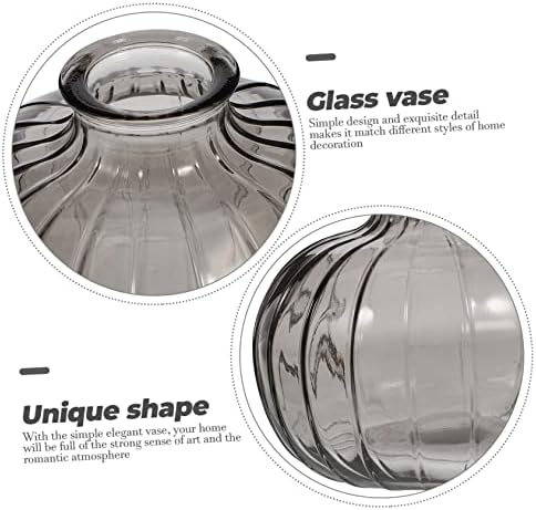 Ciieeo Pumpkin Shaped Glass Vase for Dried Flowers Home Decor