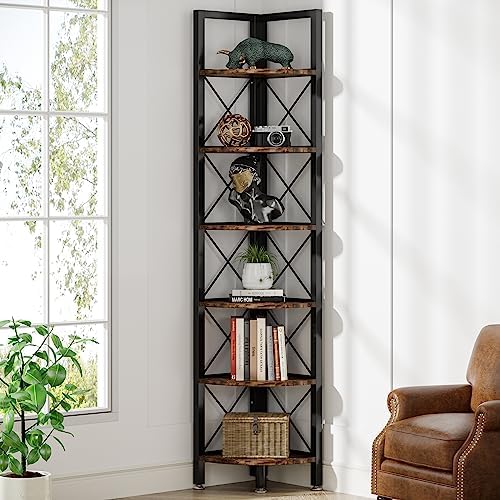 Tribesigns 6 Tier Corner Shelf for Small Spaces