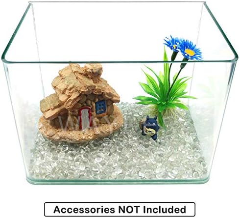 WAYBER Glass Stones 1Lb Clear Decorative Decorations