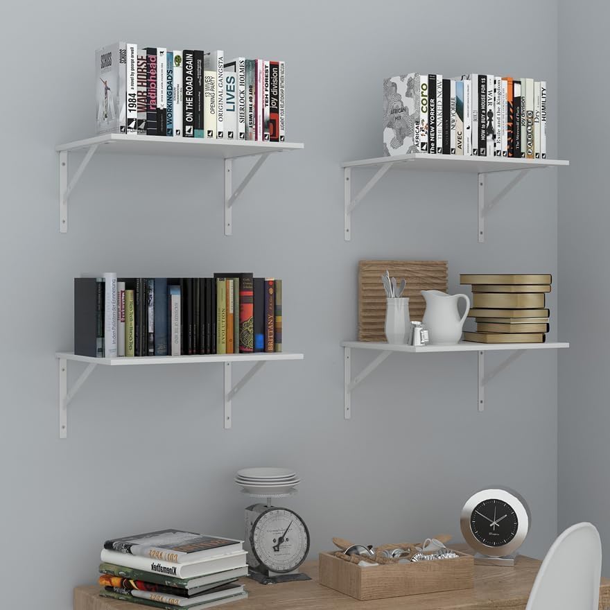Deep Floating Shelves Set of 4 for Wall