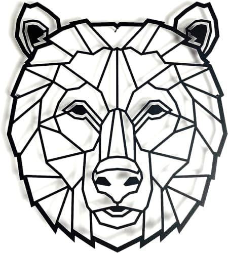 Keluly Floating Wall Sculpture Bear 43x31cm