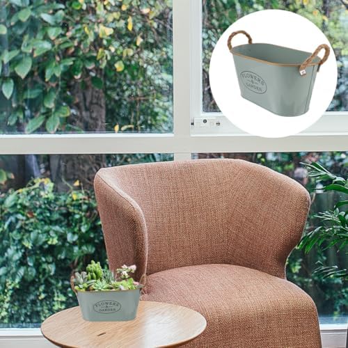 MERRYHAPY Iron Flower Bucket Vintage Decorative Vase