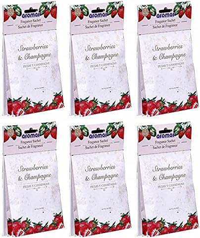 12 Strawberry Champagne Scented Fragrance Sachets Air Freshener