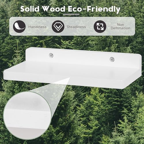 Small Floating Shelves Set of 3 White