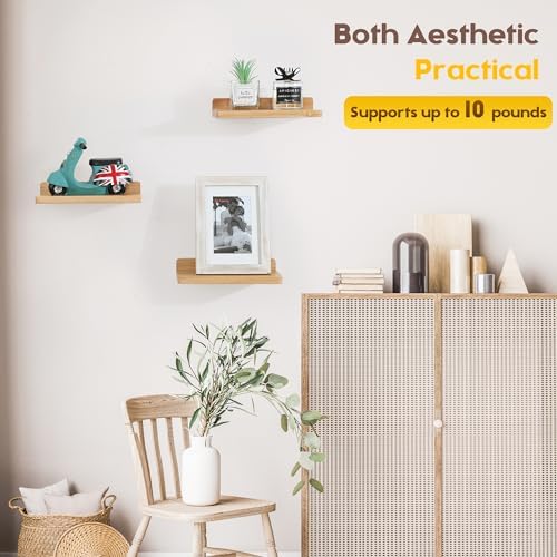 Small Floating Shelves Set of 3 5x85 Inch Wood Wall Decor