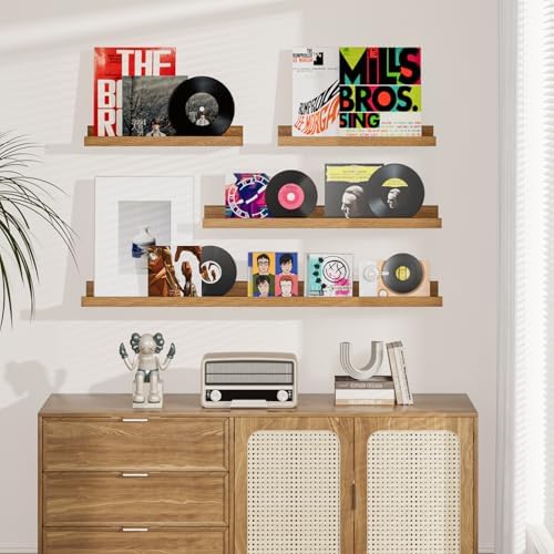 Floating Shelves Set of 6 24 Inch Wall Mounted Display Organizer