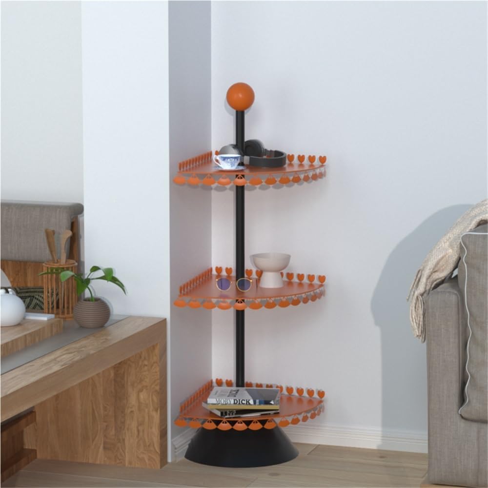 Stylish Multi-Layer Metal Corner Shelf for Home Office