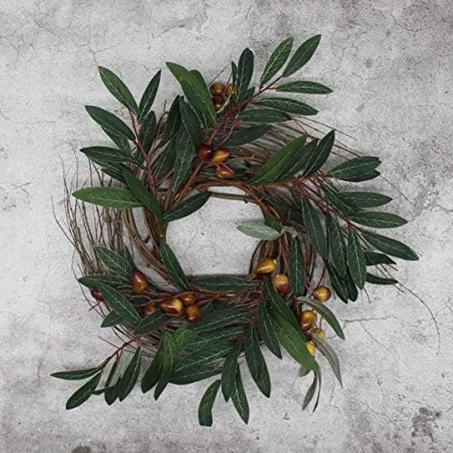 Rustic Country Artificial Olive Wreath 12 Inch