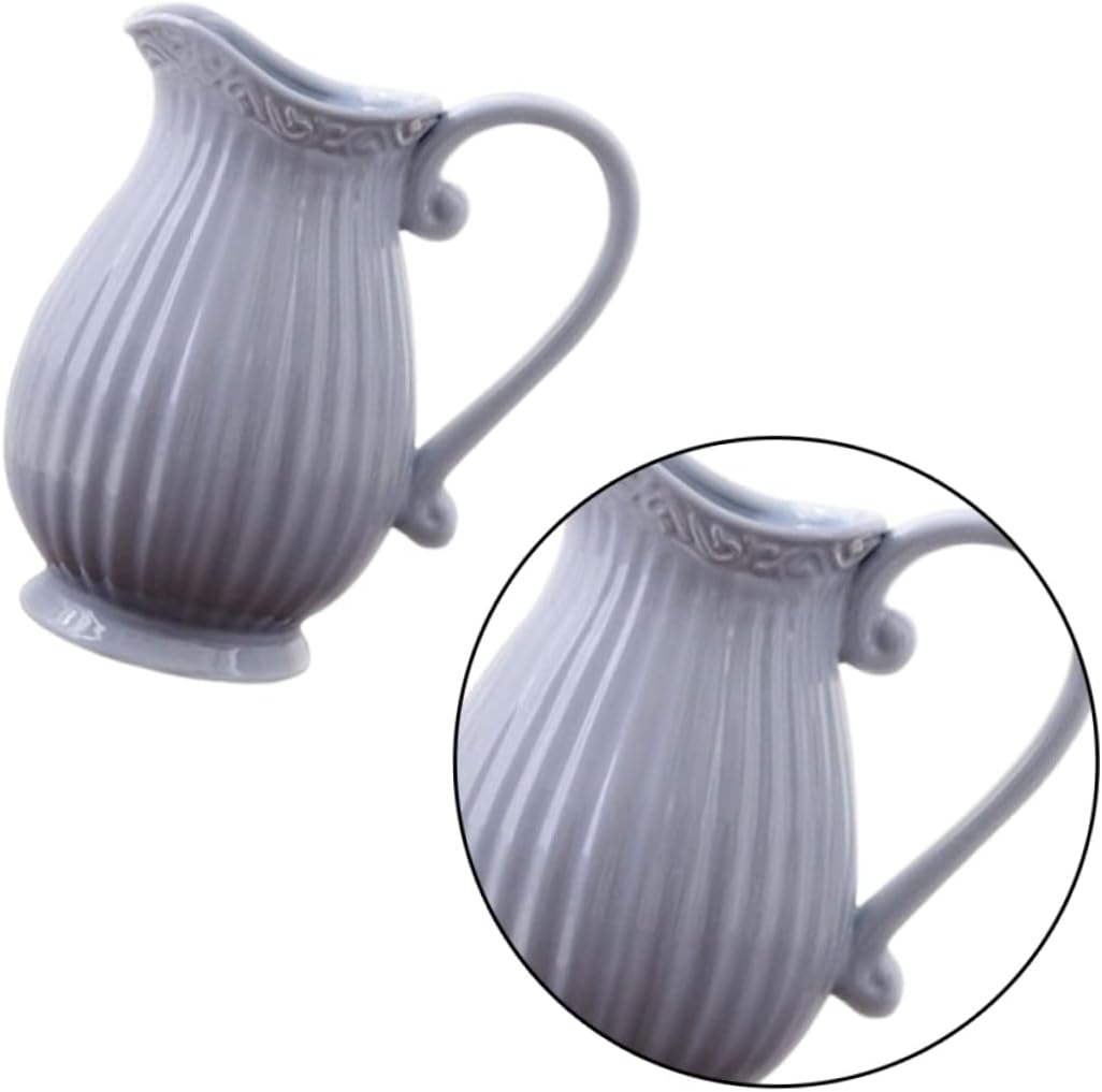 LIFKOME Ceramic Grey Decorative Vase Minimalist