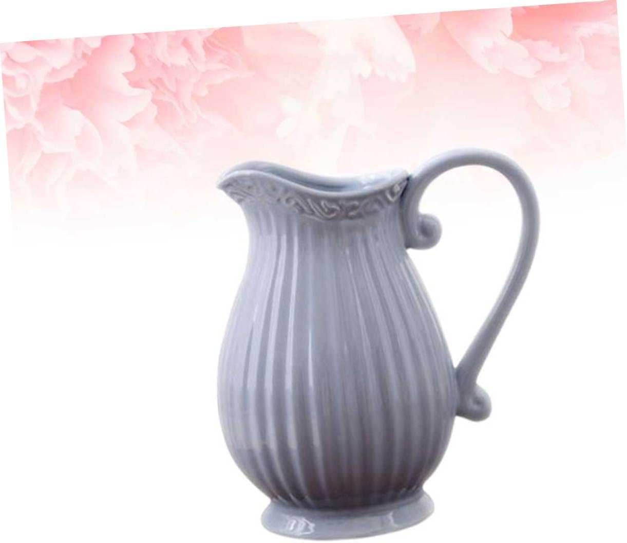 LIFKOME Ceramic Grey Decorative Vase Minimalist