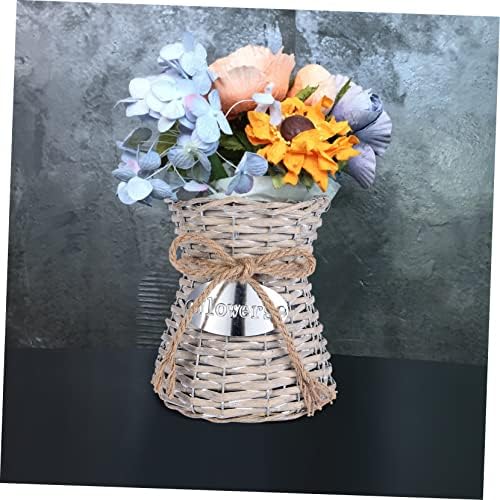 Happyyami Vintage Bamboo Woven Flower Basket for Home Decor