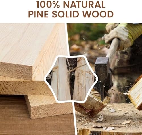 Heimlove Floating Shelves 2 Pack 16 Inch Natural Pine Bathroom Shelf Over Toilet Storage Decor