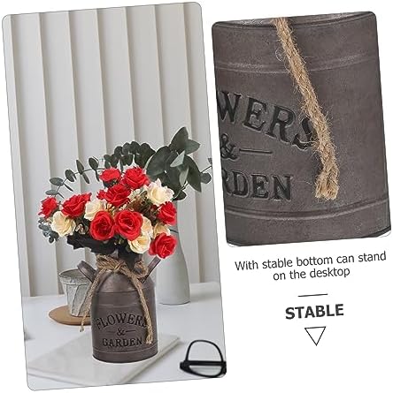 Rustic Galvanized Milk Can Vase 453 X 748 Inches