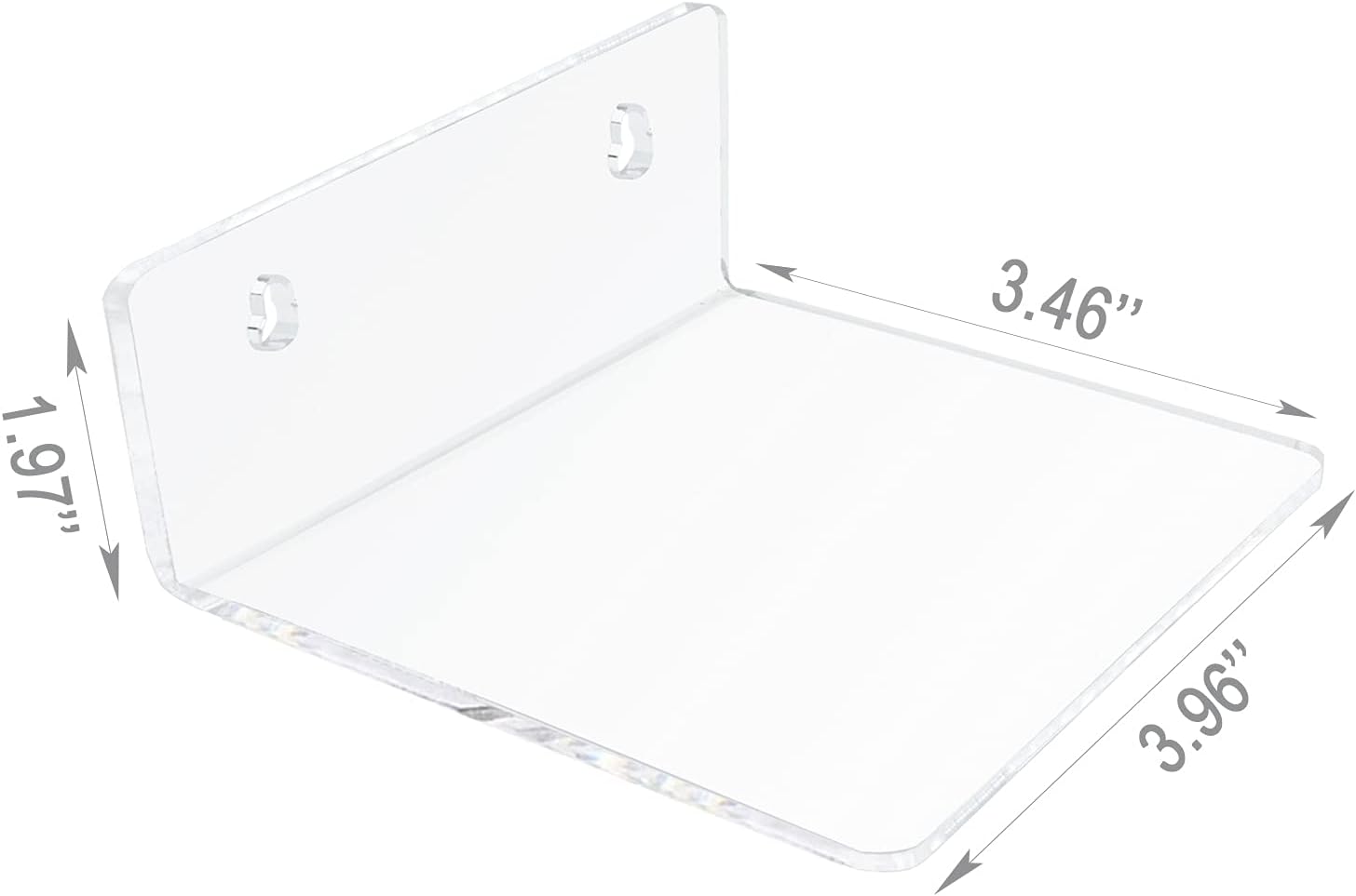 Bigfety Acrylic Floating Shelves 3-Ledges Clear Mini Display Shelf