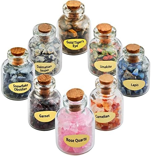 Rockcloud 9 Mini Birthstone Wishing Bottles Amulets