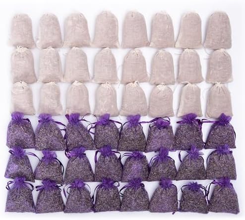 Lavande Sur Terre 48 Pack Cedar and Lavender Sachets for Home Fragrance