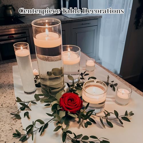 12PCS Clear Cylinder Vases for Centerpieces Wedding Decor