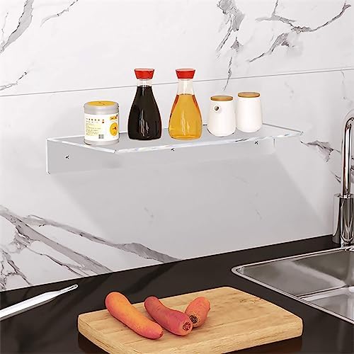 8Pcs Clear Acrylic Floating Shelves Wall Mounted for Home Decor