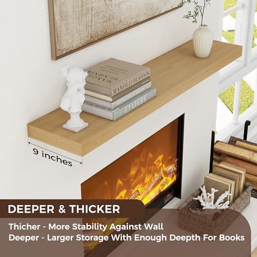 Invisible Bracket Floating Shelves 48W x 9D x 15H 1 Pack