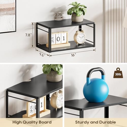 Floating Nightstand Set of 2 with Storage