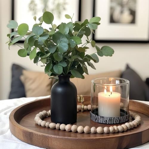 6 Pack Matte Black Ceramic Vases for Home Decor and Centerpieces