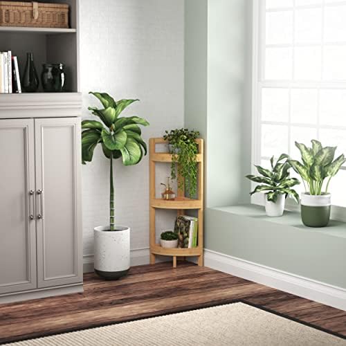 ClosetMaid Corner Shelf 3 Tiers Bamboo Display