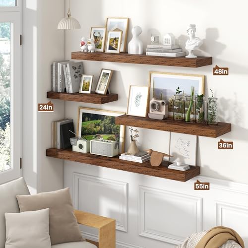 48 Inch Floating Shelves for Wall Storage and Display