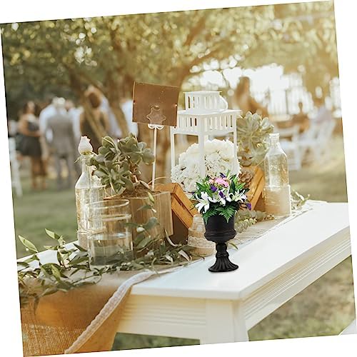 Cabilock 1Pc Metal Flower Vase for Floral Arrangements Decor