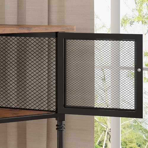 VECELO Corner Cabinet 3-Tier Display Shelves