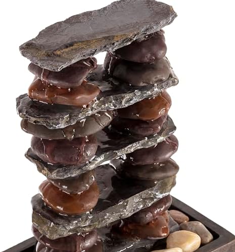 Alpine Corporation TT8002 12 Inch Brown Tabletop Fountain