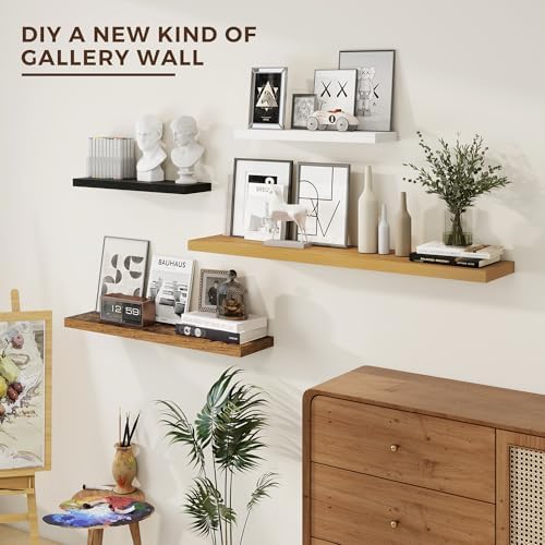 Dreamland 36 Inch Floating Shelves Set of 2 Black