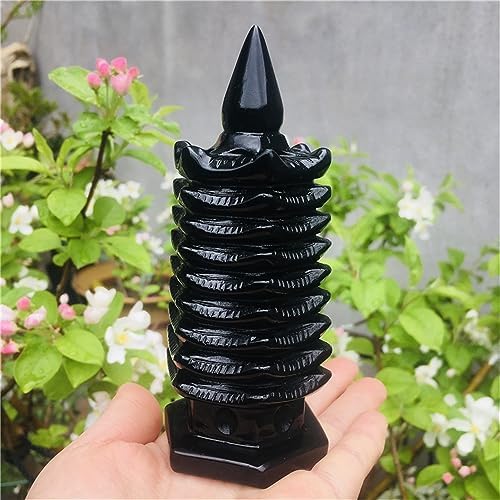 KatLin Obsidian Pagoda Point Crystal Ornament 15cm